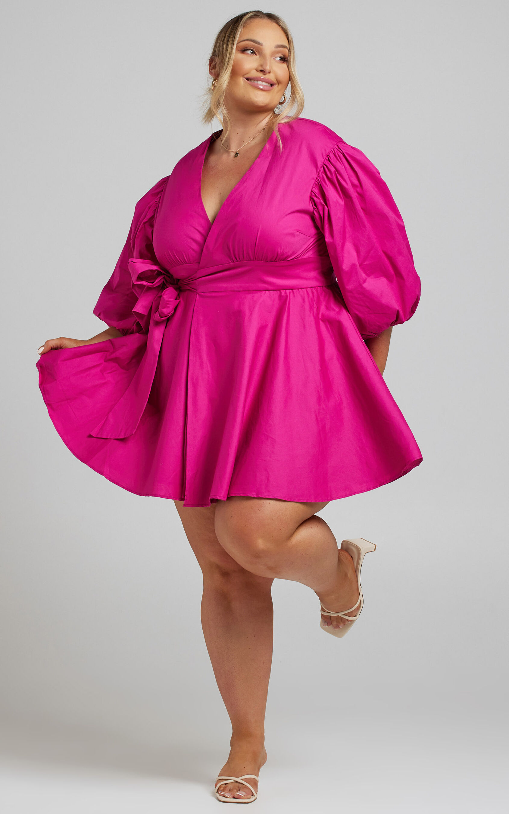 zyla-puff-sleeve-wrap-mini-dress-in-berry