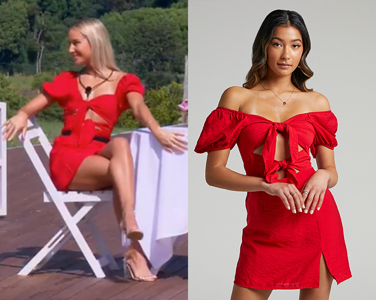 alexandrine-double-bow-short-sleeve-mini-dress-in-red