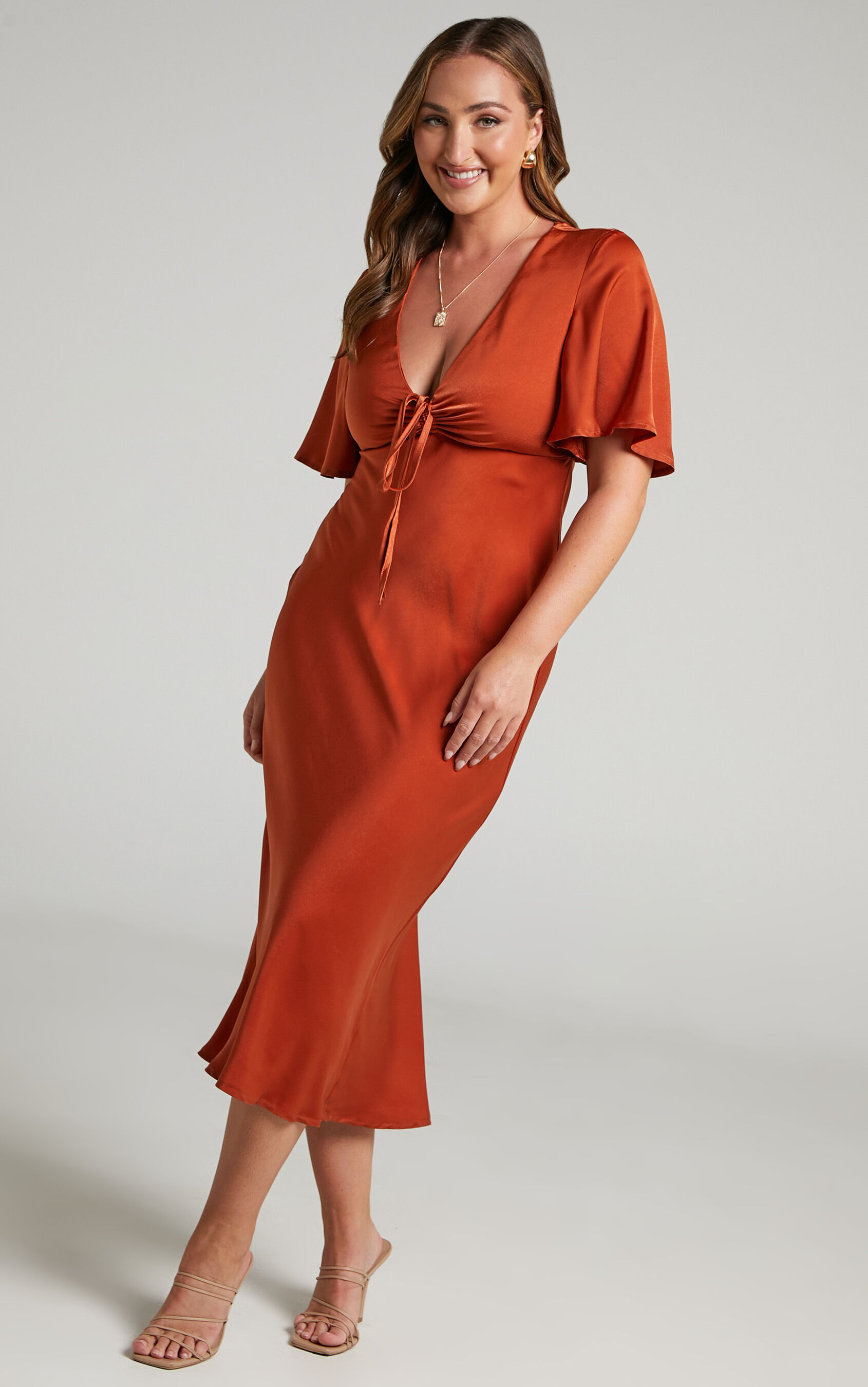 nicholla-ruched-front-midi-slip-dress-with-short-sleeves-in-copper